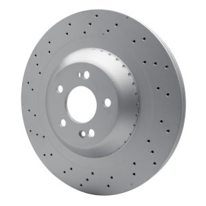 Mercedes-Benz Maybach S600 Brake Rotor (1) - Rear - R1 Concepts - GEOSPEC Coated - Drilled - `15-`17